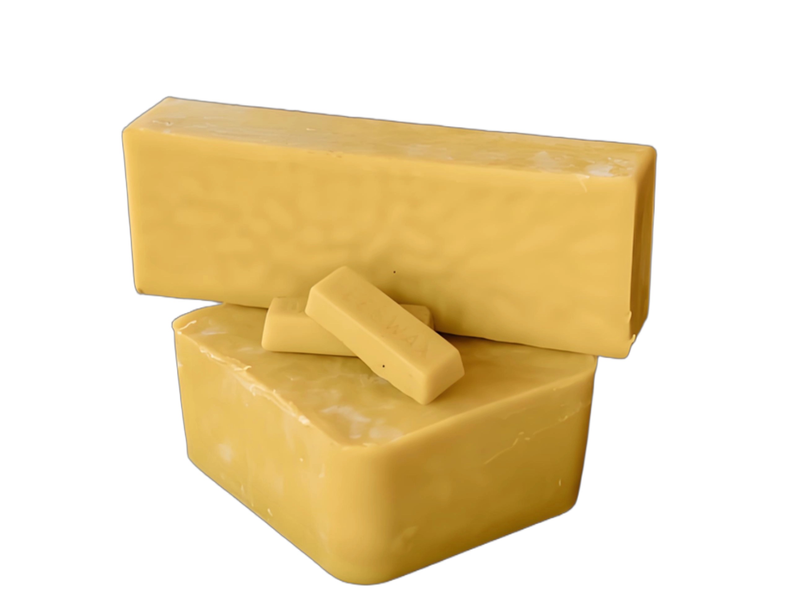 Refined beeswax blocks for cosmetics and candle manufacturing