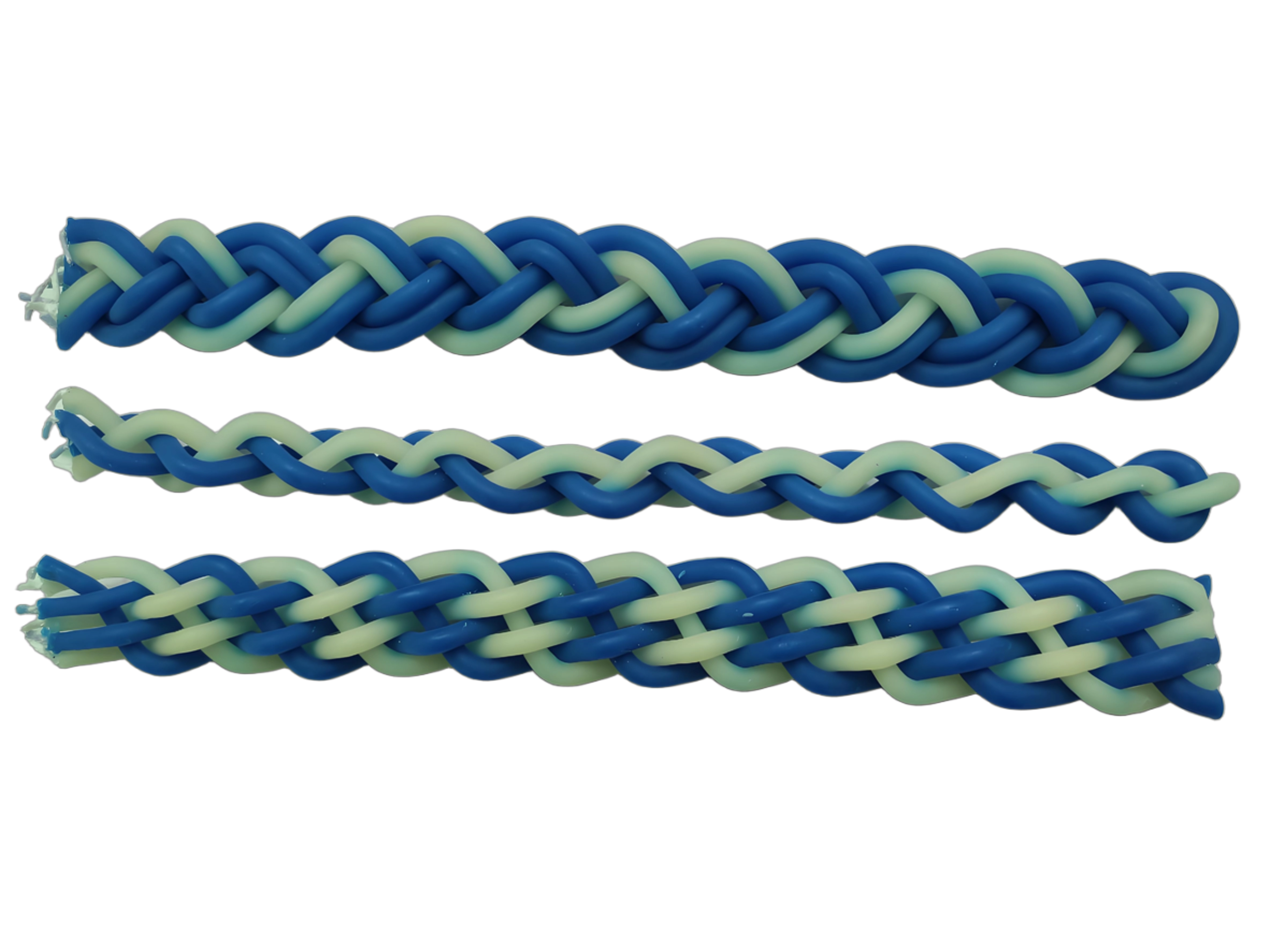 Beeswax braid candle with braided wick - elegant spiral design