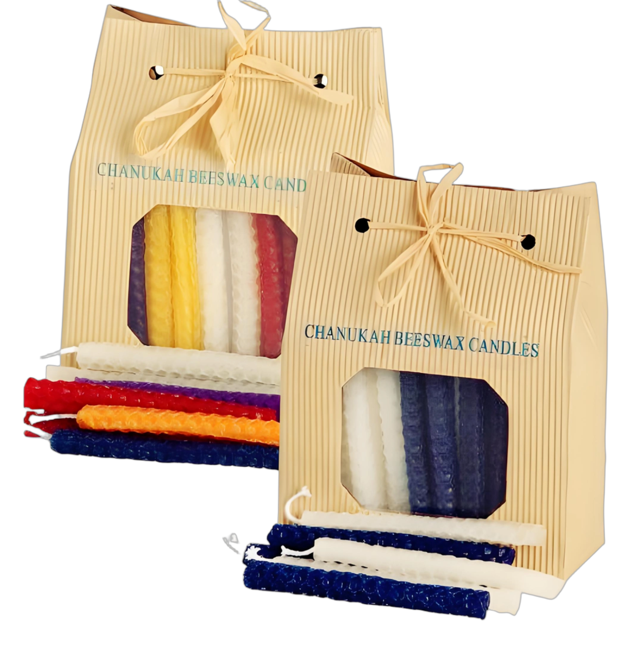 Pure beeswax Chanukah candles for menorah - Jewish holiday celebration